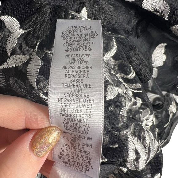 Aidan by Aidan Mattox Lace Embroidered Floral Halter Maxi Gown, US 10 - Picture 14 of 15